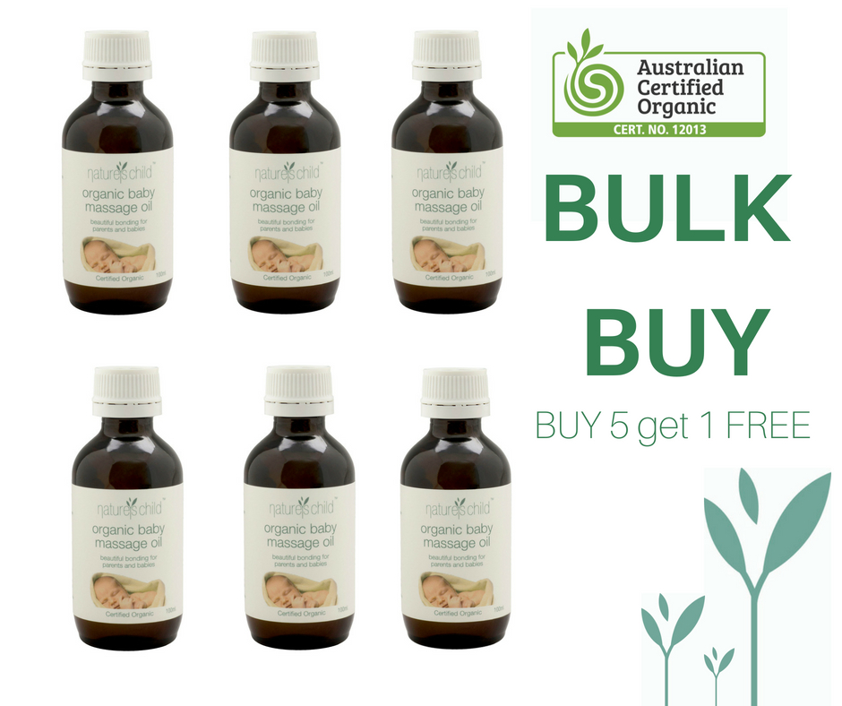 BULK BUY Buy 5 get 1 free Certified Organic Massage Oil for Baby